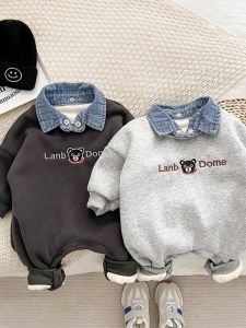 เสื้อผ้าเด็กผ้าฝ้ายผสมฤดูใบไม้ร่วงและฤดูหนาว ปกสเวตเตอร์ลายการ์ตูน ชุดเด็ก แขนยาว ปกป้องเด็ก ชุดเด็ก ชุดเด็ก ชุดเด็ก