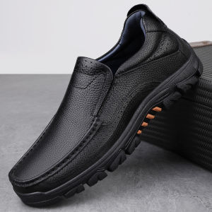 NUDANLAI | Wide Toe Soft Sole Genuine Leather Male Slip-on Shoes