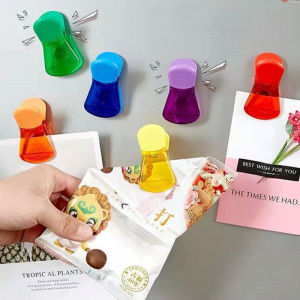 Houseeker 6pcs Kitchen Clips Ziplock Bag Sealing Clip Fridge Message Notes Strip Sticker Refrigerator