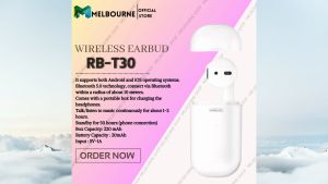 【MELBOURNE】 Remax Bluetooth Earphone Bluetooth 5.0 Single HD Stereo Wireless Earbuds Noise Cancelling Gaming Headset for smartphones RB-T30