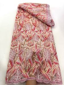 Premium African Guipure Cord Lace 3D Flower Nigerian Luxury Evening Dress Pure Water Soluble Lace Fabric For Woman Dress Asoebi