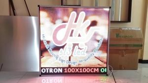 Running Text RGB Full Colour 100x100Cm Wifi P5 Outdoor