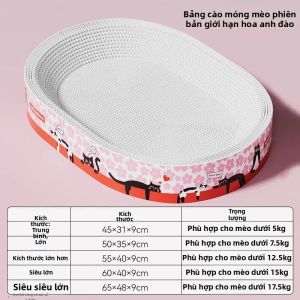 HELLOLEIBOO | Tấm Cào Móng Bền Không Rụng Lông Cho Mèo Có Giường