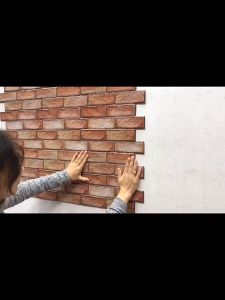 1pcs 30*30cm 3D Self-Adhesive Wall Stickers Waterproof Stereo Brick Pattern Background WallPaper Heatproof Imitation Tiles Ceiling Decor Collision Avoidance Home Decoration Wall Sticker