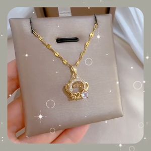 Ladamas Kalung Titanium Dengan Liontin 520 I Love You Fashion Korea KT21