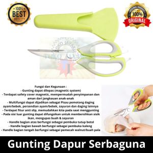 TJ Gunting Dapur Alat Pemotong Daging Gunting Scissors Kitchen Gunting Dapur Mangnet Peralatan Dapur Serbaguna