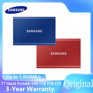 Samsung T7 Portable SSD Drive - Compact Metal Design 1TB 2TB 4TB USB 3.2 Gen 2 Interface 1050MB/s for Laptop Desktop PC