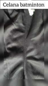 Celana olahraga badminton bulutangkis bola voli varian logo celana kolor hitam polos