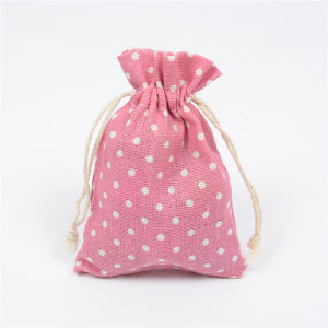 GiftsEden Túi Vải Lanh Cotton Chấm Bi Đáng Yêu 10 CÁI/40 CÁI 9 Kích Cỡ Túi Vải Canvas Làm Quà Tặng Tiệc Cưới Túi Đựng Quà Cưới Có Thể Gập Lại Cho Nhiều Dịp Khác Nhau