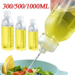 Polocat 300/500/1000ML Kitchen Oil Spray Bottle Seasoning Extruded Bottle Plastic Seasoning Bottle for Ketchup Salad Dressing Picnic BBQ Gadgets