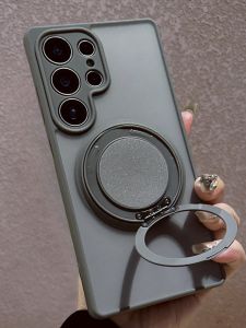 Samsung S25 Ultra Magnetic Rotating Stand Case A56 Skin Feel A55 Frosted A36 Semi Transparent A54 Lens A16 Full Cover A15 Anti Fall