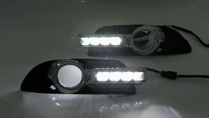 SNCN ไฟหน้ารถยนต์ LED 12V 2ชิ้นสำหรับมิตซูบิชิแลนเซอร์2009 2010 2011 2012 2013เดย์ไลท์สัญญาณสีเหลืองเดย์ไลท์ที่2014
