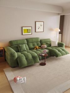 PAIWEISEN | Electric Expandable Retro Cream Style Sofa Chenille