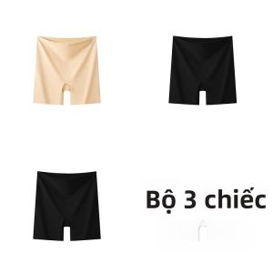 MiiOW | Quần an toàn Ice Silk cho nữ Quần lót liền mạch chống ánh sáng Quần lót ren phẳng hai trong một Quần lót mùa hè thoải mái