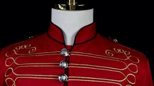 20232023 Medieval Mens Jacket Steampunk Hussar Marching Band Military Drummer Parade Jacket Coat Cosplay Costume