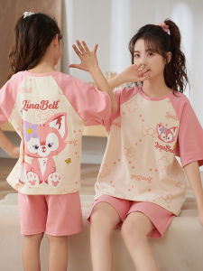 QIANSHUIMILU | Summer Lightweight Short Sleeve Parent-child Matching Pajamas for Small Medium Large Children