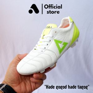 sepatu bola anak Aozora lugga fg white stabilo bahan kulit nyaman dipakai