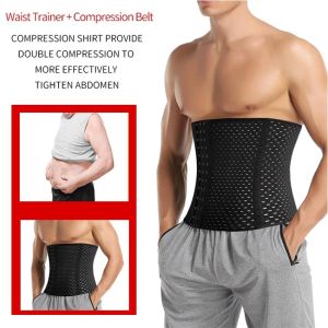 Men Waist Trainer Corset for Weight Loss Fat Burner Tummy Control Sport Workout Body Shaper for Men Shaper wear Breathable Waist Tummy Girdle