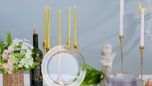 Cabani Plastic Tableware Set GRC 12G/25G Clear Goldrim Plastik PakaiBuang Alat Makan Kenduri