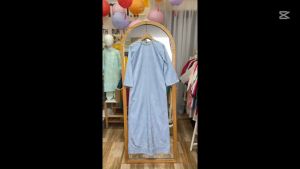 Set Áo Dài Lụa Trơn Như Trà màu Xanh siêu xinh