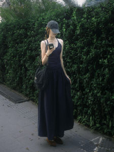 SUHUIQIAN | Summer New Style Sleeveless Waist-accentuated A-line Maxi Dress