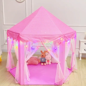 Hexagonal Kids Tent Playhouse Kids Play Tent Princess Tent Princess Castle Playhouse Khemah Budak Indoor and Outdoor Games