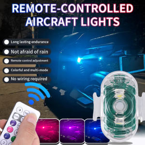7 Color LED Motorcycle Night Signal Strobe Light USB Rechargeable Universal Bicycle Drone Wireless Remote Control Warning Signal Light