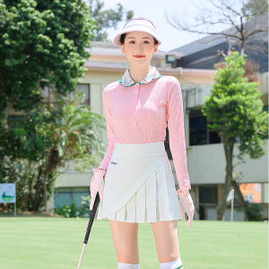 TTYGJ | Áo Thun Polo Nữ Dài Tay Kẻ Sọc Nhanh Khô Ôm Sát