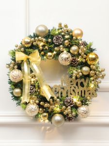 Christmas Decorations Garland Ornaments Door Hanging Christmas Wreath Vine Ring Christmas Wreath Hotel Shopping Window Scene Layout