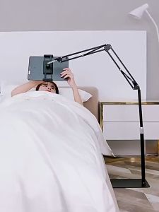 Long Arm Lazy Phone Tablet Live Metal Stand I Adjustable Foldable Lazypod Mobile Clip Holder for Bed Desktop Floor 懒人支架