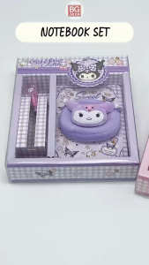 Notebook Set Comel Stationery Set Notebook with Matching Pen & Plush Pouch (BGJAYA)