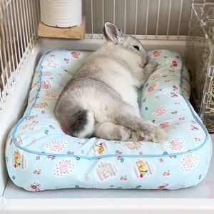 Thickened Summer Pad Rabbit Dog Sleeping Quilt All Seasons Pet Bed Soft Cozy Restorative Rabbit Nest Mat Dog Bedding