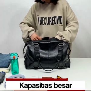 Techdoo Tas Travel Bisnis PU Leather Tas Jinjing Semi Formal Handbag Anti Air Big Capacity TTB131