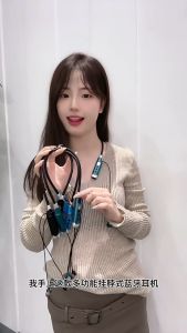 Bluetooth earphones 5.3 LED digital display IPx5 waterproof neck hanging headphones Hifi sound quality type-c Bluetooth earbuds long battery life sports earphones can be plugged into TF earphones Universal earbuds