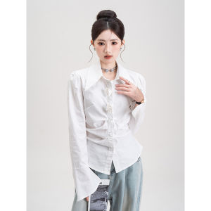 Slimming French 3D Flower Stripe Womens Blouse