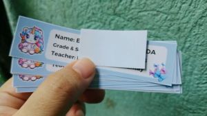 Sticker label for notebook back to school subject and name personalized stickers