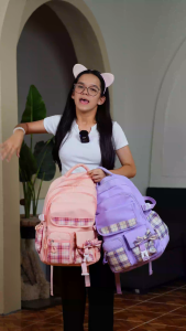 Girls School Backpack Waterproof Fabric Lightweight Breathable School Bag Large Capacity with Multiple Pockets for Kids