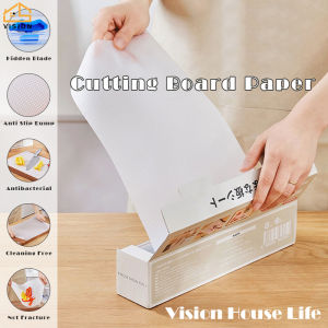 Vision 24x300cm dùng một lần thớt giấy có thể mở rộng cắt cắt đệm bảng kháng khuẩn chuẩn bị thực phẩm giấy nhà bếp chống trượt trái cây Tấm lót dùng bữa