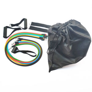 Body Shaping 11-Piece Set Pulling Rope Door Resistance Bands Yoga Word Elastic String Fitness Resistance Band Sports Elastic Belt
