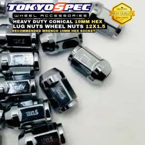 ORIGINAL HEAVY DUTY TOKYOSPEC Conical 19mm Hex Lug Nuts 12x1.5 SET OF 16PCS 20PCS 24PCS