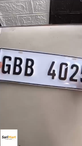 CAR TEMPORARY METAL PLATE REFLECTORIZED