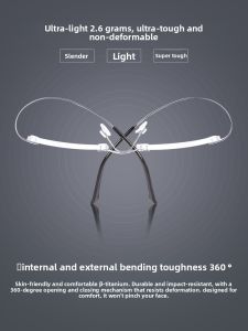 LUYING | Titanium Frameless Anti Blue Light Reading Glasses