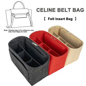 Felt Insert Bag for Belt Bag Organizer Belt Micro Makeup Handbag Organizer Travel Inner Purse Portable Cosmetic Inside Bags