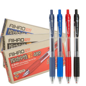 Office Supplies Neutral Pen Click Sign Pen Water Core 0.5mm Doctor Prescription Pen Ink Blue Black Red Student B489 Business