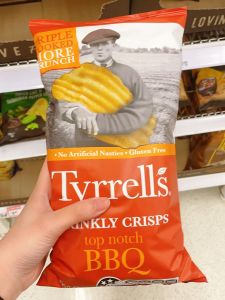 Tyrrells Handmade Sea Salt Cheese Chips Delicious Snacks Australian Postal Service 165g Bag Ideal for Movie Watching And Afternoon Tea