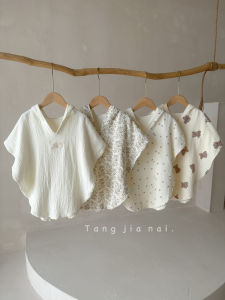 Korean Style Baby Cotton Bubble Bath Towel Overhead Children Swimming Bath Robe Toddler Bathing Beach Towel Pure Cotton Bubble Towel