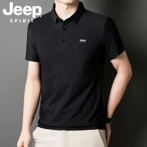 Áo Thun Polo Nam Tay Ngắn Ice Silk Cool Sensation Jeep Spirit Thời Trang Mùa Hè Mỏng Nhẹ Thường Ngày Chất Liệu Nylon Thoáng Khí