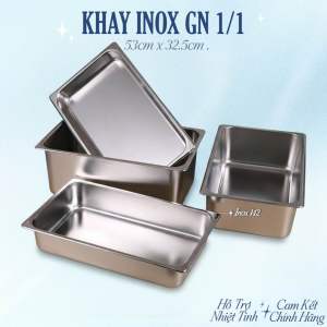 🅾️ KHAY INOX GN 1/1 / KHAY ĐỰNG THỰC PHẨM / CÔNG CƠM / KHAY BUFFET / KHAY INOX SƠ CHẾ THỰC PHẨM / KHAY GN 1/1.
