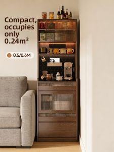 HESHIBOYA | Slim Narrow Space-Saving Living Room Storage Cabinet