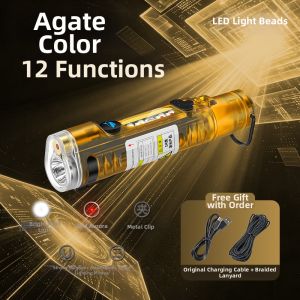 SMILING SHARK | Portable Ultra Bright Multifunctional Laser Pointer Flashlight